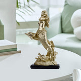 Maxbell Mermaid Statue Creative Delicate Tabletop Ornament for Office Bookshelf Home