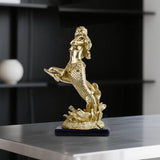 Maxbell Mermaid Statue Creative Delicate Tabletop Ornament for Office Bookshelf Home
