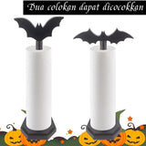 Maxbell Bat Paper Towel Holder Halloween Gift Storage Rack for Festival Kitchen Big Bat
