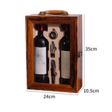 Maxbell Double Wine Bottle Carrier Wine Presentation Case for DIY Craft Holiday Gift