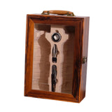 Maxbell Double Wine Bottle Carrier Wine Presentation Case for DIY Craft Holiday Gift