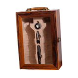 Maxbell Double Wine Bottle Carrier Wine Presentation Case for DIY Craft Holiday Gift