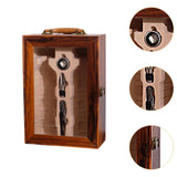 Maxbell Double Wine Bottle Carrier Wine Presentation Case for DIY Craft Holiday Gift