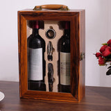 Maxbell Double Wine Bottle Carrier Wine Presentation Case for DIY Craft Holiday Gift