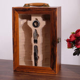 Maxbell Double Wine Bottle Carrier Wine Presentation Case for DIY Craft Holiday Gift