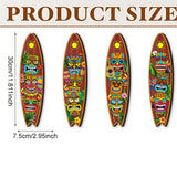 Maxbell 4 Pieces Wooden Surfboard Artwork Wall Decor for Farmhouse Room Party