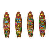 Maxbell 4 Pieces Wooden Surfboard Artwork Wall Decor for Farmhouse Room Party