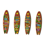 Maxbell 4 Pieces Wooden Surfboard Artwork Wall Decor for Farmhouse Room Party