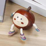 Maxbell Apple Figurine Art Decorative Office Carving Housewarming Wooden Hand Carved
