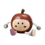 Maxbell Apple Figurine Art Decorative Office Carving Housewarming Wooden Hand Carved