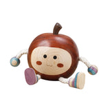 Maxbell Apple Figurine Art Decorative Office Carving Housewarming Wooden Hand Carved