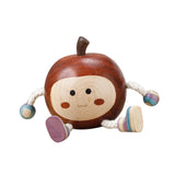 Maxbell Apple Figurine Art Decorative Office Carving Housewarming Wooden Hand Carved