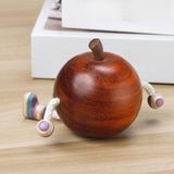 Maxbell Apple Figurine Art Decorative Office Carving Housewarming Wooden Hand Carved