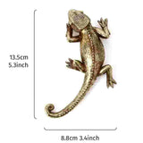 Maxbell Gecko Wall Decor Resin Art Office Dining Room Fence Lizard Hanging Sculpture