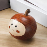 Maxbell Handcarved Wooden Statue Ornament Paperweight Farmhouse Small Apple Figurine