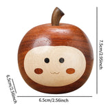 Maxbell Handcarved Wooden Statue Ornament Paperweight Farmhouse Small Apple Figurine