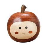 Maxbell Handcarved Wooden Statue Ornament Paperweight Farmhouse Small Apple Figurine