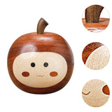 Maxbell Handcarved Wooden Statue Ornament Paperweight Farmhouse Small Apple Figurine