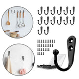 Maxbell 15x Wall Hanging Hangers Hooks with Screw Coat Hooks for Farmhouse Door Wall
