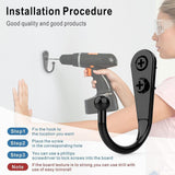 Maxbell 15x Wall Hanging Hangers Hooks with Screw Coat Hooks for Farmhouse Door Wall