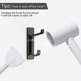 Maxbell 4 Pieces Wall Hooks Home Improvement Sturdy Door Hanger for Hat Bag Bathroom Black