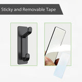 Maxbell 4 Pieces Wall Hooks Home Improvement Sturdy Door Hanger for Hat Bag Bathroom Black