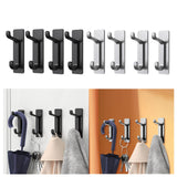 Maxbell 4 Pieces Wall Hooks Home Improvement Sturdy Door Hanger for Hat Bag Bathroom Black