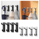 Maxbell 4 Pieces Wall Hooks Home Improvement Sturdy Door Hanger for Hat Bag Bathroom Black