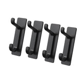 Maxbell 4 Pieces Wall Hooks Home Improvement Sturdy Door Hanger for Hat Bag Bathroom Black