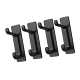Maxbell 4 Pieces Wall Hooks Home Improvement Sturdy Door Hanger for Hat Bag Bathroom Black