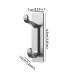 Maxbell 4 Pieces Wall Hooks Home Improvement Sturdy Door Hanger for Hat Bag Bathroom Argent