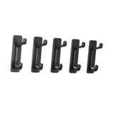 Maxbell 5Pcs Bathroom Wall Mount Hooks Multifunctional for Kitchen Entryway Home Use Black