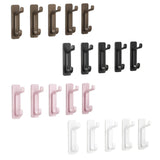 Maxbell 5Pcs Bathroom Wall Mount Hooks Multifunctional for Kitchen Entryway Home Use Black