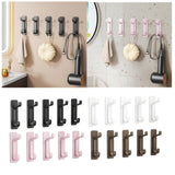 Maxbell 5Pcs Bathroom Wall Mount Hooks Multifunctional for Kitchen Entryway Home Use Black