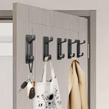 Maxbell 5Pcs Bathroom Wall Mount Hooks Multifunctional for Kitchen Entryway Home Use Black