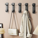 Maxbell 5Pcs Bathroom Wall Mount Hooks Multifunctional for Kitchen Entryway Home Use Black