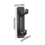 Maxbell 5Pcs Bathroom Wall Mount Hooks Multifunctional for Kitchen Entryway Home Use Black