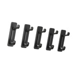 Maxbell 5Pcs Bathroom Wall Mount Hooks Multifunctional for Kitchen Entryway Home Use Black