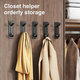 Maxbell 5Pcs Bathroom Wall Mount Hooks Multifunctional for Kitchen Entryway Home Use Black