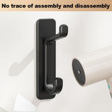Maxbell 5Pcs Bathroom Wall Mount Hooks Multifunctional for Kitchen Entryway Home Use Black