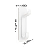 Maxbell 5Pcs Bathroom Wall Mount Hooks Multifunctional for Kitchen Entryway Home Use White