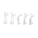 Maxbell 5Pcs Bathroom Wall Mount Hooks Multifunctional for Kitchen Entryway Home Use White