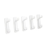 Maxbell 5Pcs Bathroom Wall Mount Hooks Multifunctional for Kitchen Entryway Home Use White