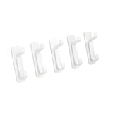 Maxbell 5Pcs Bathroom Wall Mount Hooks Multifunctional for Kitchen Entryway Home Use White