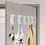 Maxbell 5Pcs Bathroom Wall Mount Hooks Multifunctional for Kitchen Entryway Home Use White