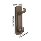 Maxbell 5Pcs Bathroom Wall Mount Hooks Multifunctional for Kitchen Entryway Home Use Brown