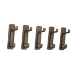 Maxbell 5Pcs Bathroom Wall Mount Hooks Multifunctional for Kitchen Entryway Home Use Brown
