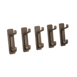 Maxbell 5Pcs Bathroom Wall Mount Hooks Multifunctional for Kitchen Entryway Home Use Brown