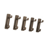 Maxbell 5Pcs Bathroom Wall Mount Hooks Multifunctional for Kitchen Entryway Home Use Brown