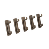 Maxbell 5Pcs Bathroom Wall Mount Hooks Multifunctional for Kitchen Entryway Home Use Brown